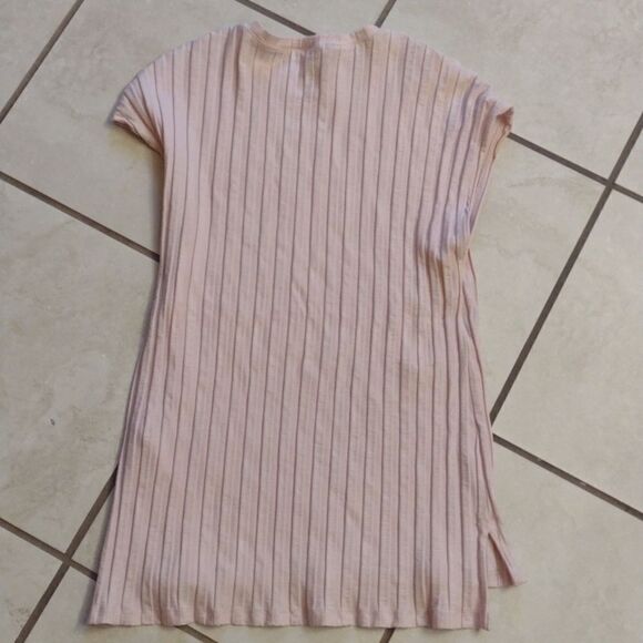 Eileen Fisher light pink stretchy Tencel ribbed knit shirt size XS - Picture 3 of 10